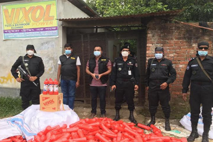 গাজীপুরে অবৈধ ভিক্সল তৈরির কারখানায় অভিযান