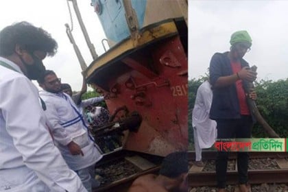 নাটোরে ট্রেনের ধাক্কায় গরুর মৃত্যু, অতঃপর ইঞ্জিনও বিকল