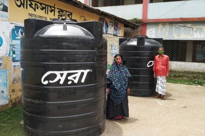 মোরেলগঞ্জে মুক্তিযোদ্ধাদের মাঝে পানির ট্যাংকি বিতরণ 