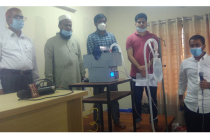 ইমার্জেন্সি ভেন্টিলেটর তৈরি রুয়েট শিক্ষার্থীদের