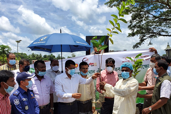 বঙ্গবন্ধুর জন্মশত বার্ষিকী উপলক্ষে নোয়াখালীতে বৃক্ষ রোপণ