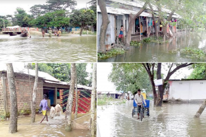 বিশ্বনাথে তৃতীয় দফা বন্যায় বিপর্যস্ত জনজীবন