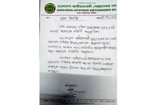 স্বেচ্ছাসেবক দল ঢাকা দক্ষিণের ৪ থানা কমিটি অনুমোদন