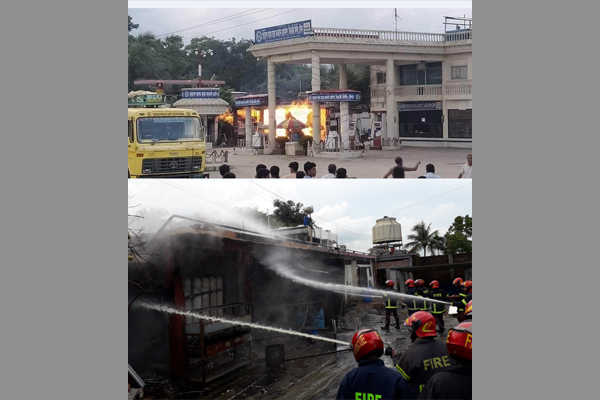 কুমিল্লায় সিএনজি ফিলিং স্টেশনে আগুনে দুইজন দগ্ধ