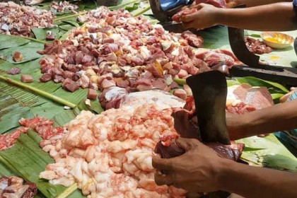 কোরবানির মাংস কাটতে গিয়ে শতাধিক ব্যক্তি আহত