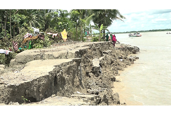দুই নদীর ভাঙনে দিশেহারা বরিশাল সদরের ৬ এলাকায় বাসিন্দারা