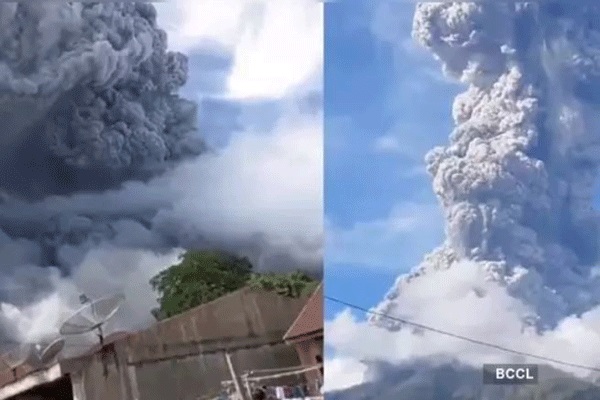 ভয়ংকর রূপ নিল ইন্দোনেশিয়ার আগ্নেয়গিরি!