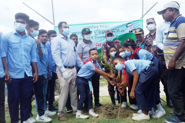 মুজিববর্ষ উপলক্ষে টেকনাফে পাউবোর বৃক্ষরোপণ