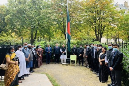 যথাযোগ্য মর্যাদায় প্যারিসস্থ বাংলাদেশ দূতাবাসে জাতীয় শোক দিবস পালিত