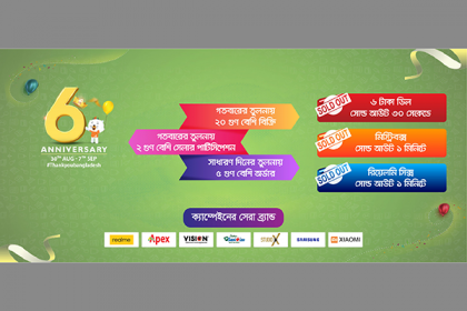 সাফল্যের সাথে দারাজ উদযাপন করছে ‘সিক্সথ আনিভার্সারি ক্যাম্পেইন’