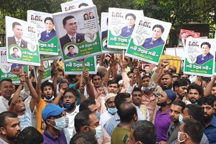 সাক্ষাৎকার দিতে এসে গুলশানে ব্যাপক শোডাউন বিএনপি নেতাদের