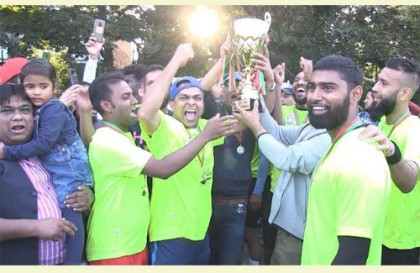 লন্ডনে বঙ্গবন্ধু কাপ ফুটবল টুর্নামেন্টে চ্যাম্পিয়ন জয় ফুটবল ক্লাব 
