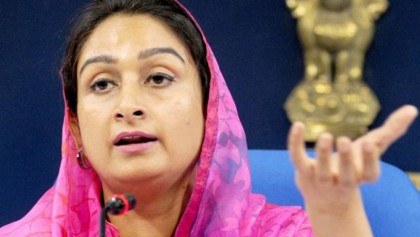 কৃষকদের সমর্থনে মোদির মন্ত্রিসভা থেকে খাদ্য প্রক্রিয়াকরণ মন্ত্রীর পদত্যাগ