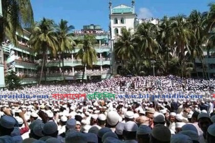 আল্লামা শফীকে এক নজর দেখতে লাখো মানুষের ঢল