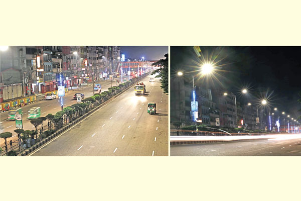 এলইডির আলোয় ঝলমলে ঢাকা