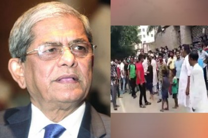 ফখরুলের বাসায় বিক্ষুব্ধ নেতাকর্মীদের ডিম নিক্ষেপ