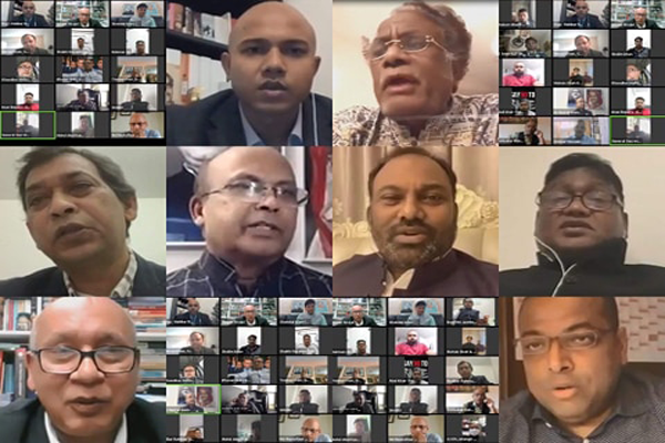 পাঁচ মহাদেশ থেকে ৫০ দেশের ভার্চুয়াল প্রতিবাদ সভা

