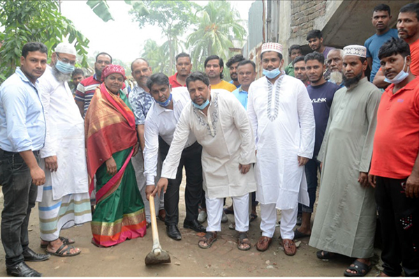 নাসিক ৬নং ওয়ার্ডে রাস্তা ও ড্রেন নির্মাণ কাজের উদ্বোধন