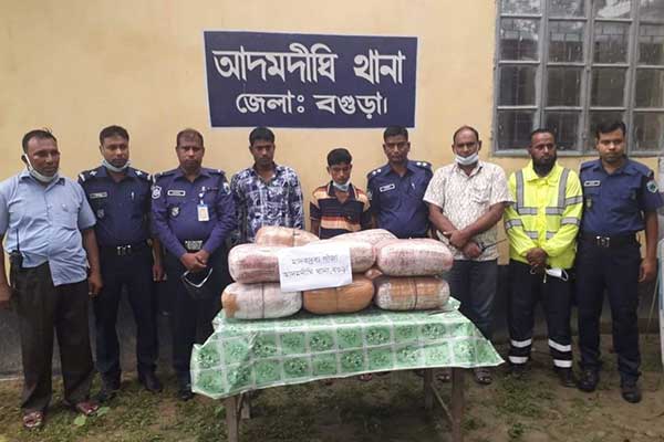 আদমদিঘিতে ৬০ কেজি গাঁজাসহ গ্রেফতার ৩