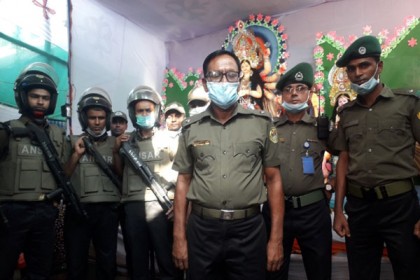 কালিয়াকৈরে দুর্গাপূজায় নিরাপত্তা জোরদারে আনসার বাহিনী