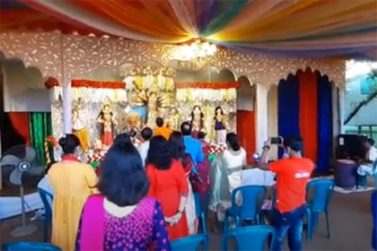 টাঙ্গাইলে দশমী পূজার মধ্য দিয়ে দুর্গোৎসব সমাপ্ত