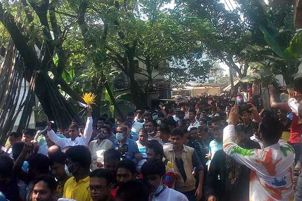 খিলক্ষেতে বিএনপি প্রার্থী জাহাঙ্গীরের গণসংযোগ