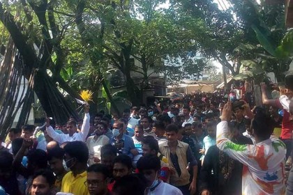 খিলক্ষেতে বিএনপি প্রার্থী জাহাঙ্গীরের গণসংযোগ