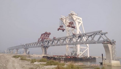 দৃশ্যমান হলো পদ্মা সেতুর সোয়া ৫ হাজার মিটার
