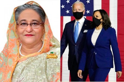 বাইডেন ও কমলা হ্যারিসকে বাংলাদেশ সফরের আমন্ত্রণ প্রধানমন্ত্রীর