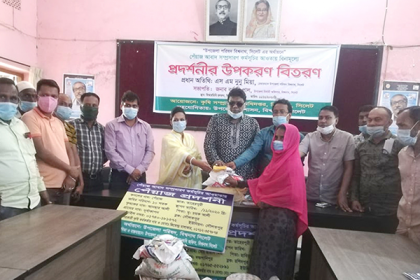 বিশ্বনাথে কৃষকদের মাঝে কৃষি উপকরণ বিতরণ