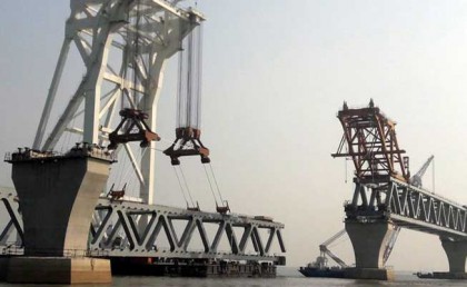 পদ্মা সেতুর সাড়ে ৫ কিলোমিটার দৃশ্যমান