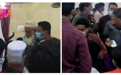 প্রবীণ নেতাকে পায়ে ধরে সভায় ফেরালেন পলক