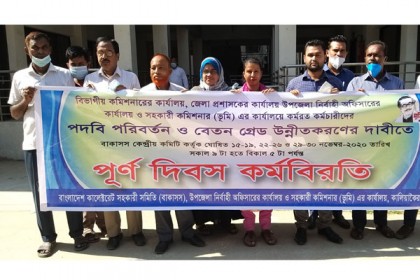 কালিয়াকৈরে পদবি পরিবর্তনের দাবিতে কর্মচারিদের কর্মবিরতি