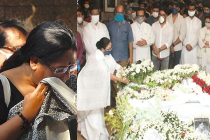 চোখের পানিতে, শ্রদ্ধা-ভালোবাসায় সৌমিত্রকে শেষ বিদায়