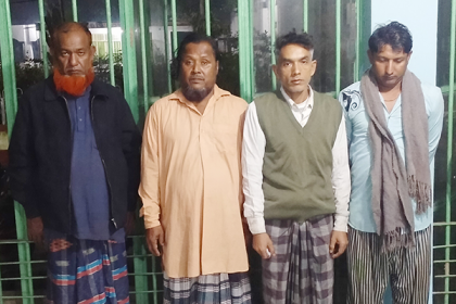 কিশোরগঞ্জে চার জুয়াড়ি গ্রেফতার 