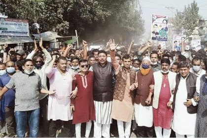 সিরাজগঞ্জে মেয়র পদে মনোনানয়ন প্রত্যাশী যুবলীগ নেতার শোডাউন