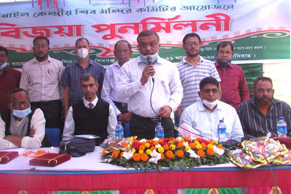 শিবগঞ্জে বিজয়া পুনর্মিলনীতে মিলনমেলা