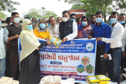নাসিরনগরে কৃষকদের মধ্যে বীজ ও সার বিতরণের উদ্বোধন