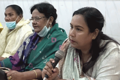 মিথ্যা পরিচয় দেয়ার প্রতিবাদে আওয়ামী লীগ নেত্রীর সংবাদ সম্মেলন