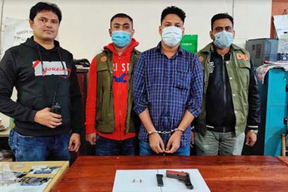 সিরাজগঞ্জে পিস্তল ও গুলিসহ ১৮ মামলার আসামি গ্রেফতার