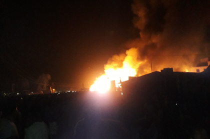 কালিয়াকৈর বাজারে ভয়াবহ অগ্নিকাণ্ড