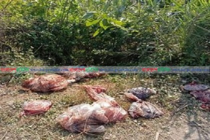 পুলিশের দাবি সড়কের ধারে ক্লিনিকের বর্জ্য, এলাকায় খুনের গুজব