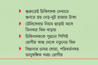 পাঁচ তারকা হাসপাতালে সেবার চেয়ে বাণিজ্য বেশি
