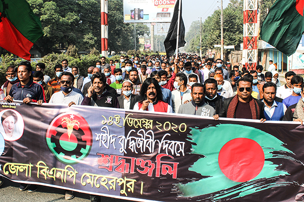 মেহেরপুরে শহীদ বুদ্ধিজীবী দিবস পালন বিএনপির