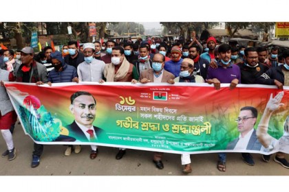 হালুয়াঘাটে বিজয় দিবস উপলক্ষে বিএনপির র‌্যালি ও আলোচনা সভা
