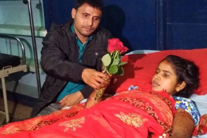 বিয়ের কয়েক ঘণ্টা আগে পঙ্গু কনে, তবুও বিয়ে করলেন বর

