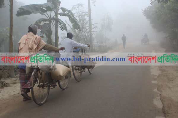 দিনাজপুরে তীব্র শীতে বিপাকে নিম্ন আয়ের শ্রমজীবীরা