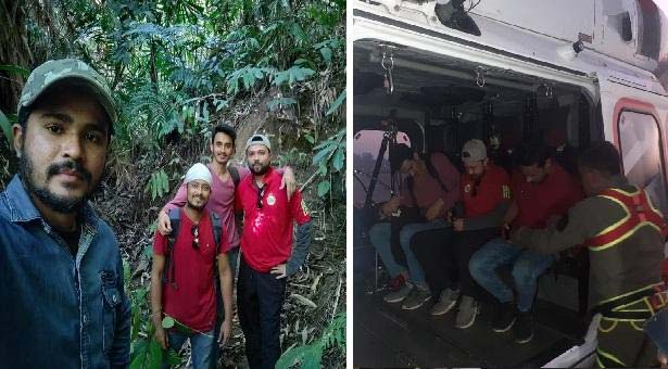 হিমছড়ির দুর্গম পাহাড়ে আটকে পড়া ৪ শিক্ষার্থী উদ্ধার