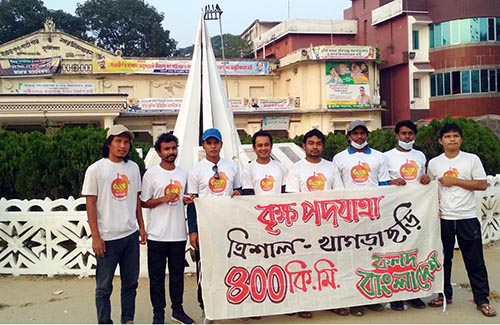 গাছ পাখি পরিবেশ বাঁচাতে ৪০০ কিমি পদযাত্রা  