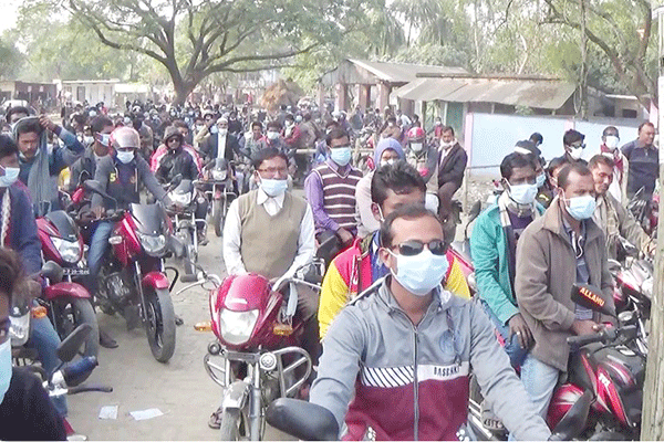 পদ্মাসেতু দৃশ্যমান হওয়ায় ঝিনাইদহে আনন্দ শোভাযাত্রা ও সমাবেশ